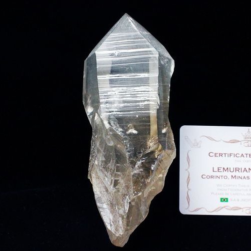 レムリアンシード水晶 原石 ミナスジェライス州コリント産 ※証明書付き[T370-4354]