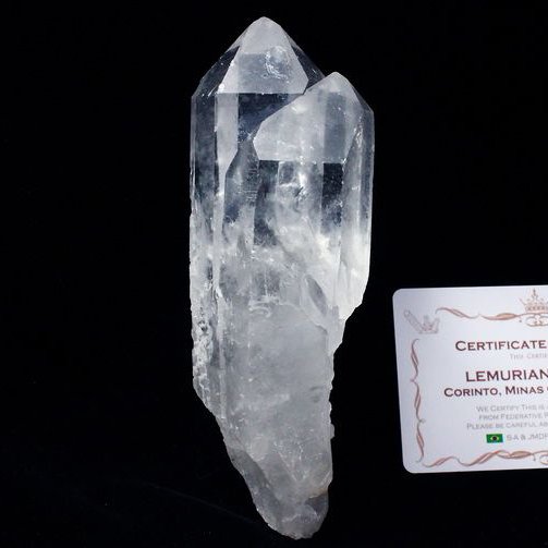 レムリアンシード カテドラルライブラリー 水晶 原石 ミナスジェライス州コリント産 ※証明書付き[T370-4393]