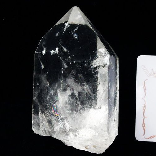 レムリアンシード 虹入り 水晶 原石 ミナスジェライス州コリント産 ※証明書付き[T370-4627]