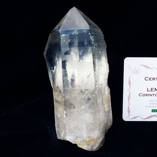 レムリアンシード水晶 原石 ミナスジェライス州コリント産 ※証明書付き[T370-4729]