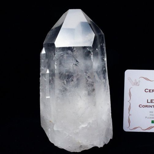 レムリアンシード水晶 原石 ミナスジェライス州コリント産 ※証明書付き[T370-4730]