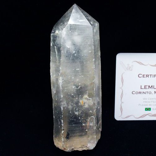 シトリン レムリアンシード水晶 原石 ミナスジェライス州コリント産 ※証明書付き[T370-4818]