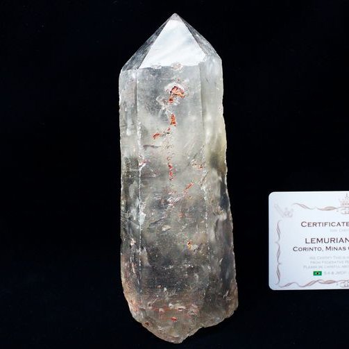 シトリン レムリアンシード水晶 原石 ミナスジェライス州コリント産 ※証明書付き[T370-4830]