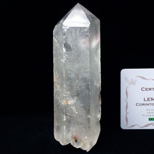 シトリン レムリアンシード水晶 原石 ミナスジェライス州コリント産 ※証明書付き[T370-4835]