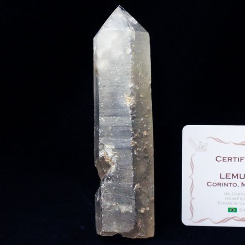 シトリン レムリアンシード水晶 原石 ミナスジェライス州コリント産 ※証明書付き[T370-4836]