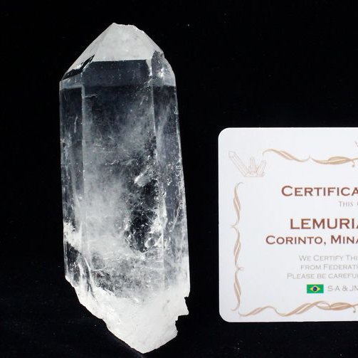 レムリアンシード水晶 原石 ミナスジェライス州コリント産 ※証明書付き[T370-4953]