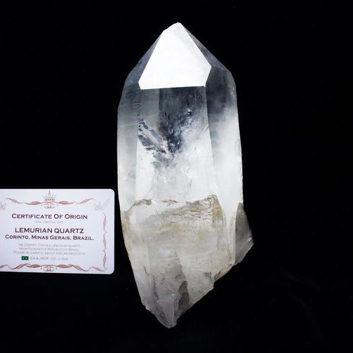 レムリアンシード水晶 原石 ミナスジェライス州コリント産 ※証明書付き[T370-4992]