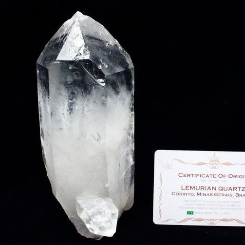 レムリアンシード水晶 原石 ミナスジェライス州コリント産 ※証明書付き[T370-4993]