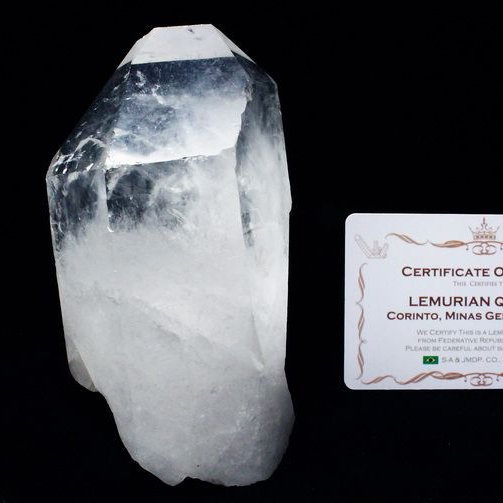 レムリアンシード水晶 原石 ミナスジェライス州コリント産 ※証明書付き[T370-5005]