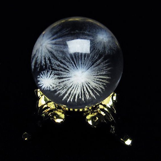 ホワイトスタークォーツ 丸玉 19mm [T371-2230]