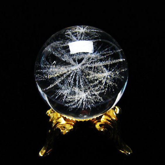 ホワイトスタークォーツ 丸玉 22mm [T371-2603]