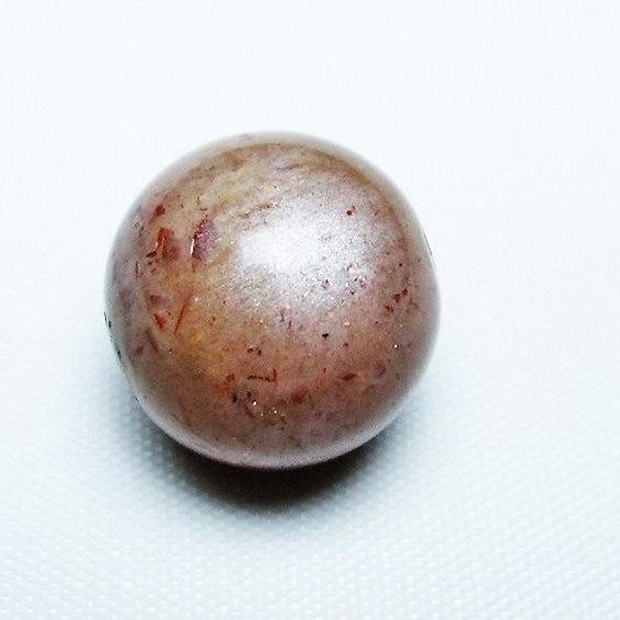 オレンジ ムーンストーン 丸玉 15mm [T371-3104]