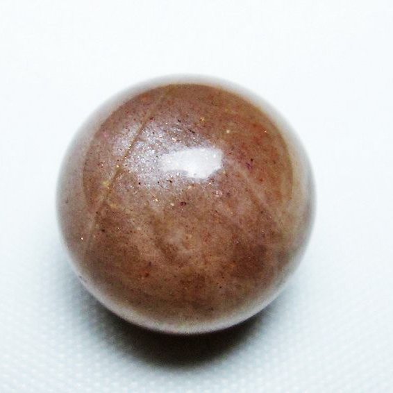 オレンジ ムーンストーン 丸玉 15mm [T371-3112]