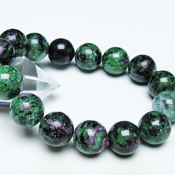 ルビーインゾイサイト ブレスレット 14mm [T372-3327]