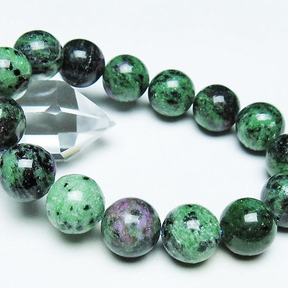 ルビーインゾイサイト ブレスレット 15mm [T372-3506]