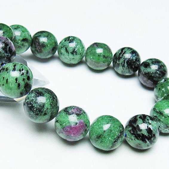 ルビーインゾイサイト ブレスレット 15mm [t372-3524]