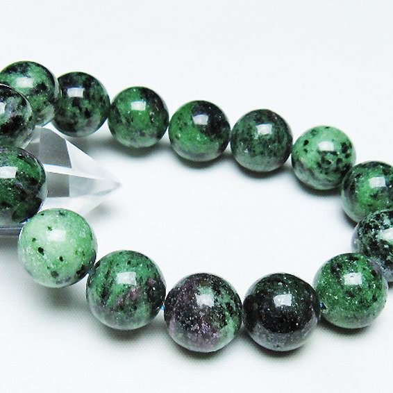 ルビーインゾイサイト ブレスレット 15mm [T372-3530]