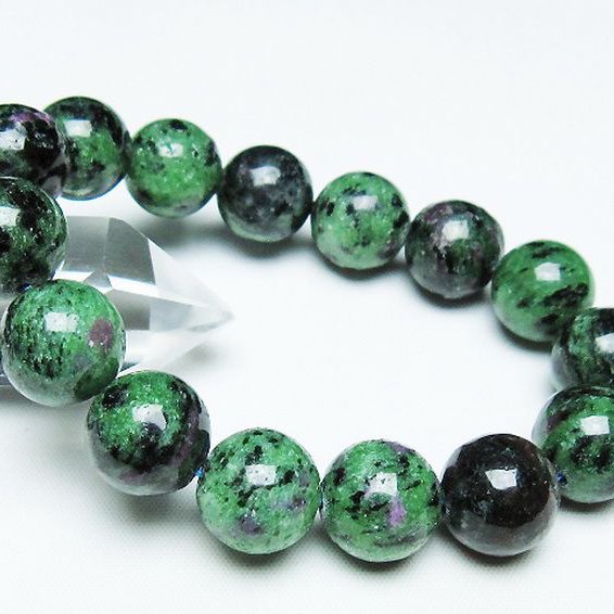 ルビーインゾイサイト ブレスレット 14mm [T372-3534]