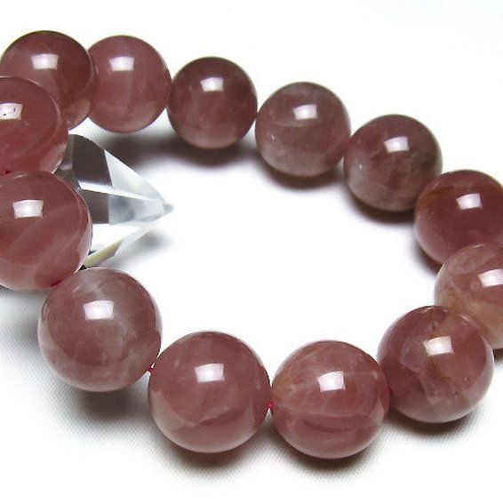 ローズクォーツ ブレスレット 17mm [t373-7054]