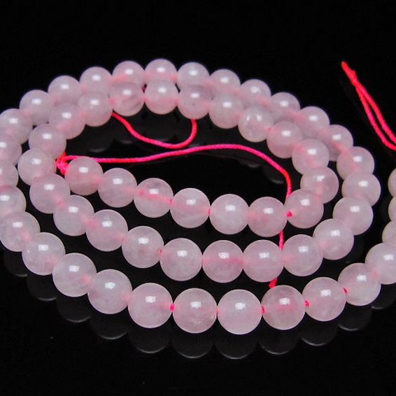 ローズクォーツ 一連 7mm ビーズ [t374-2381]