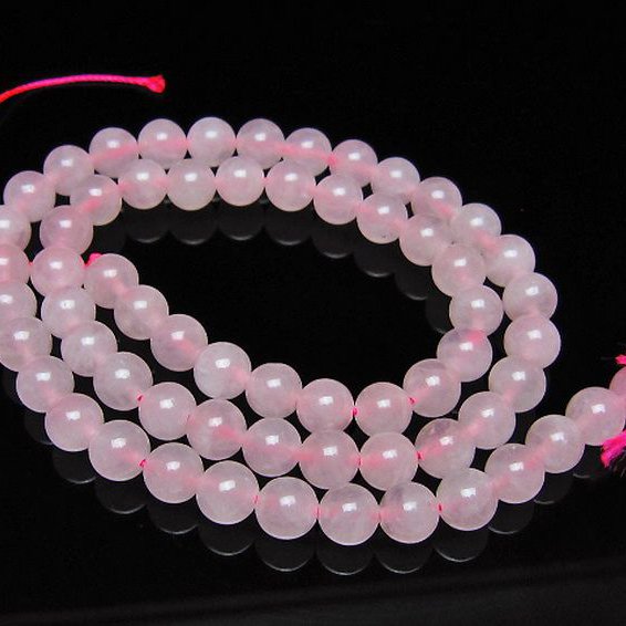 ローズクォーツ 一連 6mm ビーズ [t374-2408]