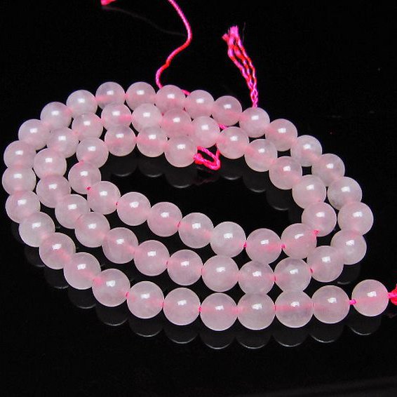 ローズクォーツ 一連 6mm ビーズ [t374-2413]