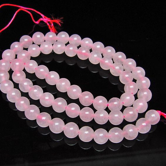 ローズクォーツ 一連 6mm ビーズ [t374-2432]