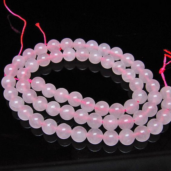 ローズクォーツ 一連 6mm ビーズ [t374-2444]