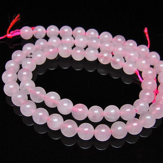 ローズクォーツ 一連 6mm ビーズ [t374-2448]
