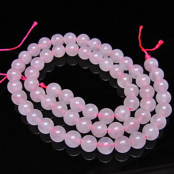 ローズクォーツ 一連 6mm ビーズ [t374-2457]