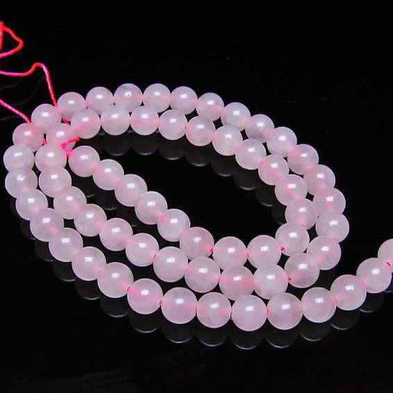 ローズクォーツ 一連 6mm ビーズ [t374-2459]