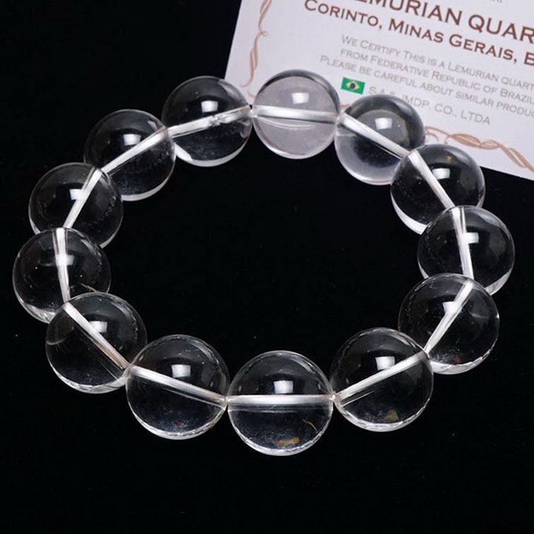レムリアンシード 水晶ブレスレット ※証明書付き 17mm [T376-1197]