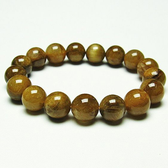 放射金針ルチル水晶 ブレスレット 12mm [T38-1250]