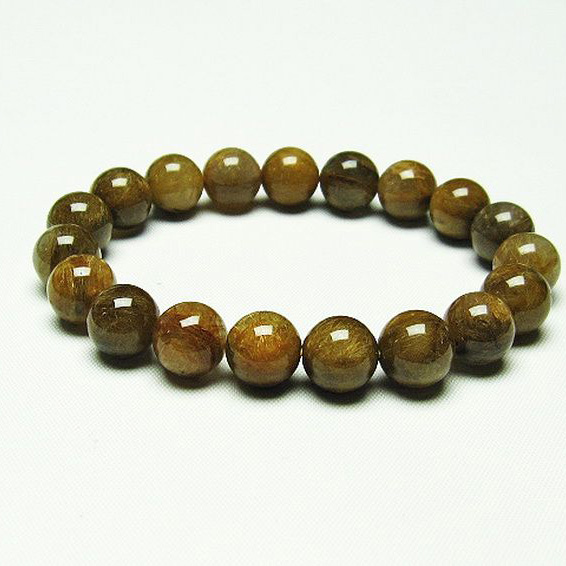 放射金針ルチル水晶 ブレスレット 10mm [T38-1304]