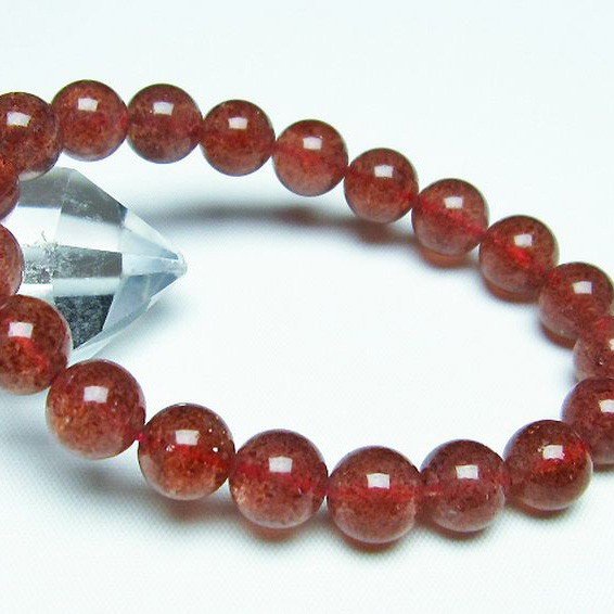 アフリカンストロベリークォーツ ブレスレット 9mm [T381-1489]