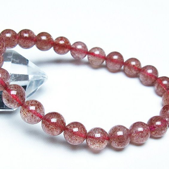 アフリカンストロベリークォーツ ブレスレット 8mm [T381-2508]