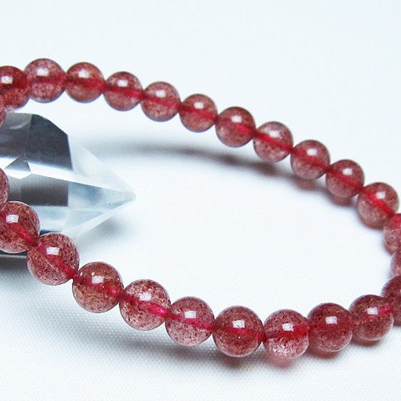 アフリカンストロベリークォーツ ブレスレット 7mm [T381-2579]