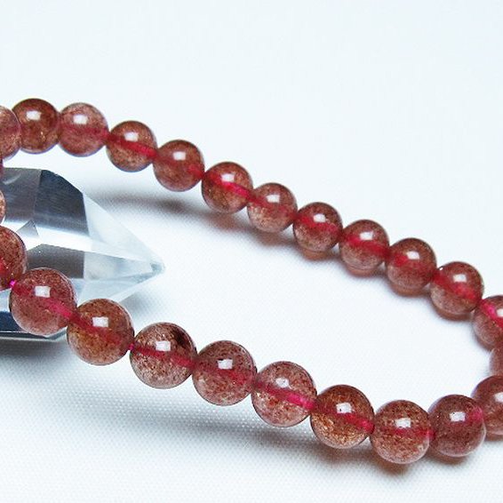 アフリカンストロベリークォーツ ブレスレット 8mm [T381-2583]