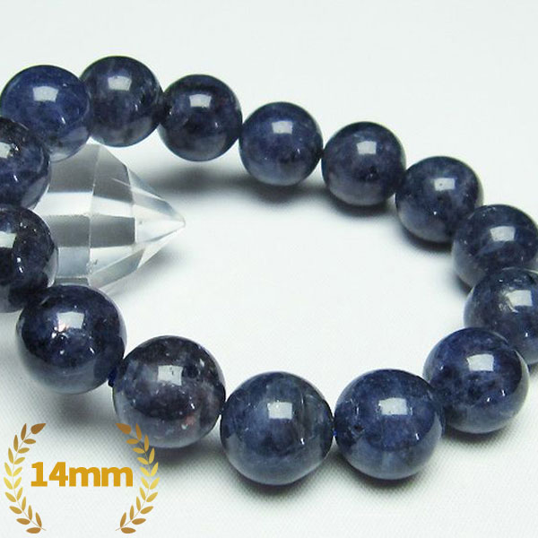 アイオライト ブレスレット 14mm/カラーセラピー（インディゴ）/[T383-3600]
