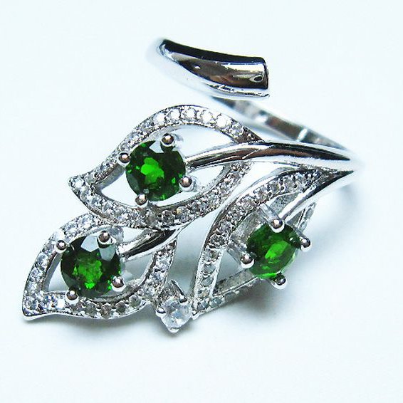 クロムダイオプサイド 指輪 (14号)[T384-1427]