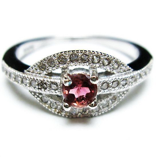 赤トルマリン 指輪 (11号)[T384-1531]