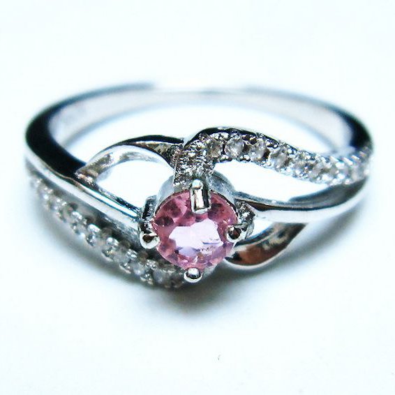 赤トルマリン 指輪 (13号)[T384-1558]