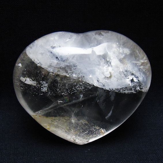 ヒマラヤ水晶 ハート 置物 [t387-14502]