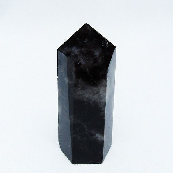 モリオン 純天然 黒水晶 六角柱 [t401-4576]