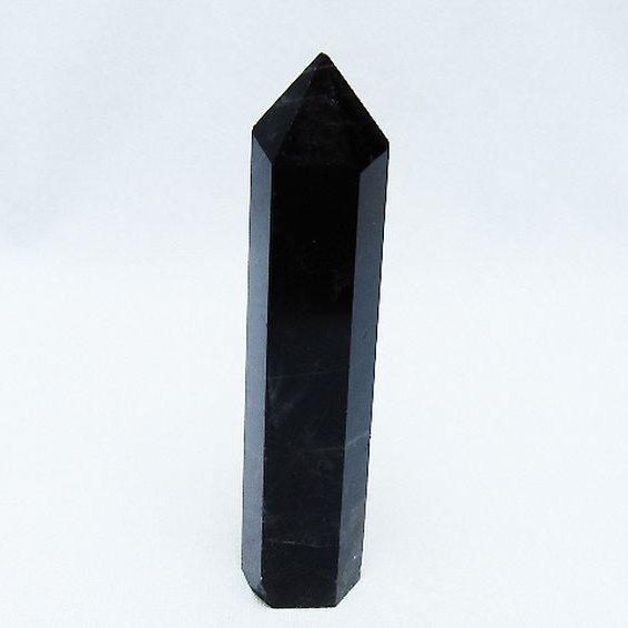 モリオン 純天然 黒水晶 六角柱 [t401-4637]
