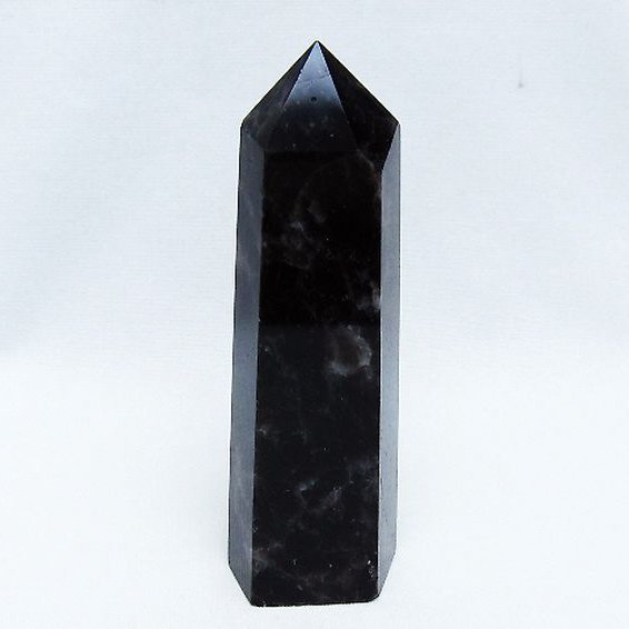 モリオン 純天然 黒水晶 六角柱 [t401-4728]