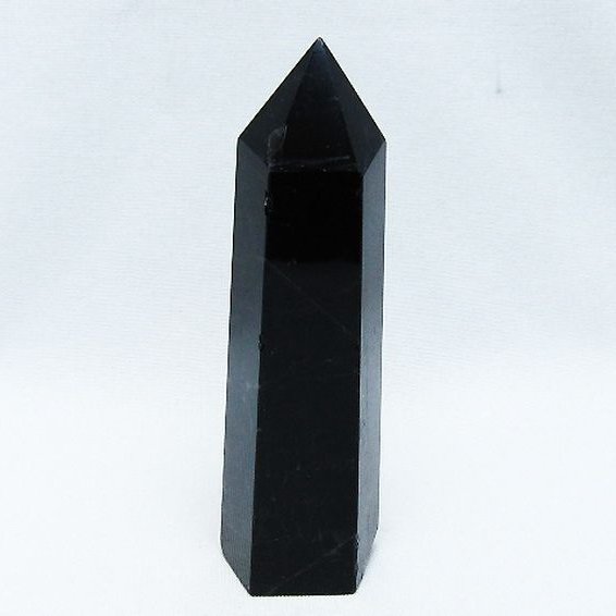 モリオン 純天然 黒水晶 六角柱 [t401-4789]