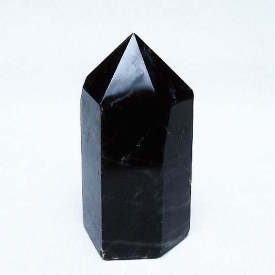モリオン 純天然 黒水晶 六角柱 [t401-4887]