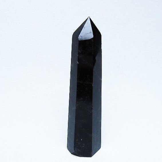 モリオン 純天然 黒水晶 六角柱 [t401-4925]
