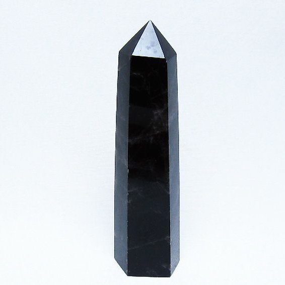 モリオン 純天然 黒水晶 六角柱 [t401-4961]